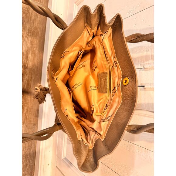 Vintage MICHAEL ROME Genuine Leather Handbag, Made In Italy, Braided Straps - Picture 3 of 3